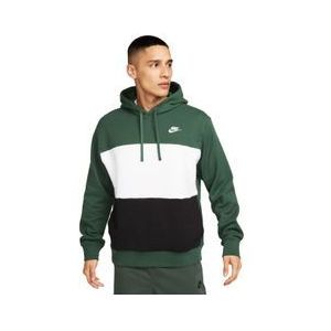 nike club  color block hoodie green