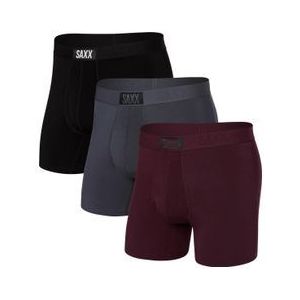 saxx ultra super soft fly black grey bordeaux heren boxer 3 pack