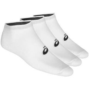 asics ped white unisex 3 pack socks