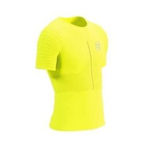 compressport racing short sleeve jersey yellow