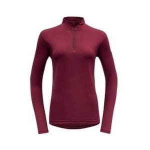 devold breeze half zip neck red women s long sleeve jersey