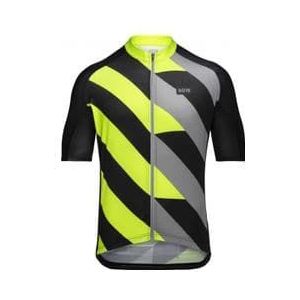 gore wear signal short sleeve jersey black fluorescent yellow