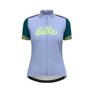odlo heritage essentials women s short sleeve jersey blue multi