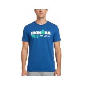 ironman 70 3 vichy korte mouw t shirt koningsblauw heren
