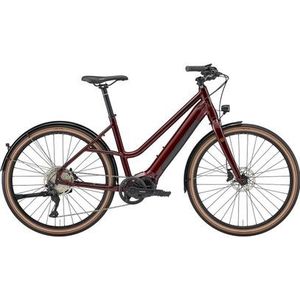 kona ecoco dl elektrische stadsfiets shimano deore 10s 500 wh 27 5  pinot noir rood