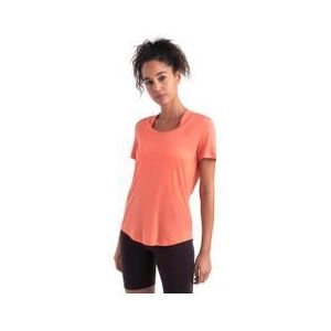 dames icebreaker merino 125 cool lite sphere iii orange scoop neck t shirt