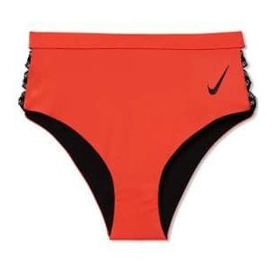 nike swim cheeky high waist bikini brief orange