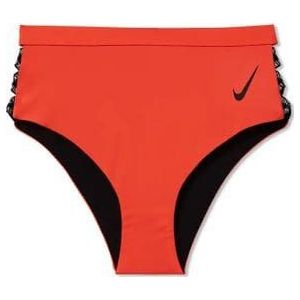 nike swim cheeky high waist bikini brief orange