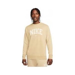 nike sportswear arch beige sweatshirt