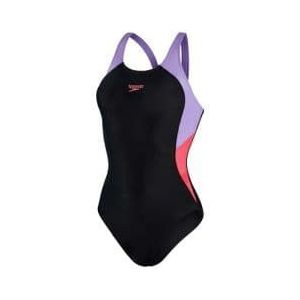 speedo colourblock splice muscleback 1 delig zwempak zwart