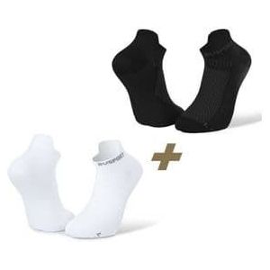 paar bv sport light 3d ultra short socks x2 black white