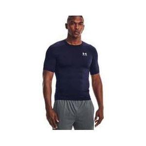 under armour heatgear korte mouw compressieshirt blauw