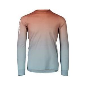 poc essential mtb lite long sleeve jersey blue brown