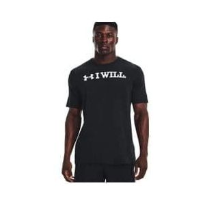 under armour i will jersey met korte mouwen zwart heren