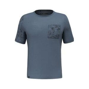 salewa lavaredo hemp pocket short sleeve t shirt blue