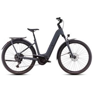 cube kathmandu hybrid one 800 easy entry elektrische hybride fiets shimano cues 10s 800 wh 700 mm schaduwgrijs 2025