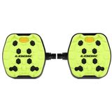 paar look trail grip flat pedals lime green