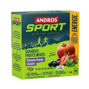 andros sport energie appel cassis energiepuree 4x90g