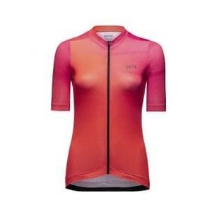 gore wear women s short sleeve jersey ardent orange pink