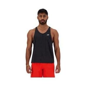 heren new balance athletics tank zwart