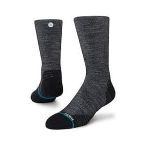 stance run light wool crew socks black