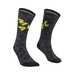 mavic aksium graphic socks zwart geel