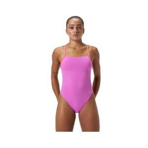dames speedo solid lattice 1 delig zwempak  paars  rood