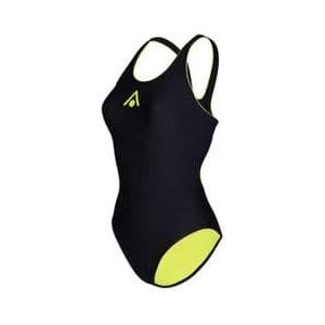aquasphere essentials dameszwempak zwart geel