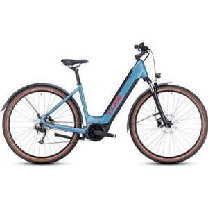 cube nuride hybrid performance 500 allroad elektrische hybride fiets shimano alivio 9s 500 wh 29  metaal blauw 2023
