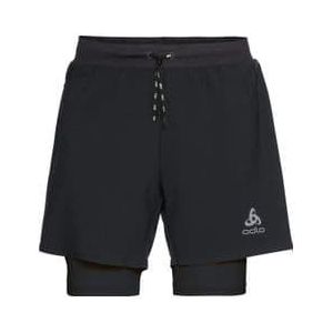 odlo axalp trail 6in 2 in 1 shorts zwart