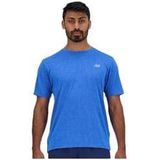 new balance athletics blue men s short sleeve jersey