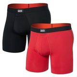 Saxx Underwear - Multi-Sport Mesh 2Pk - Boxershorts - Rood - Zwart