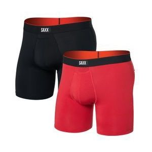 Saxx Underwear - Multi-Sport Mesh 2Pk - Boxershorts - Rood - Zwart