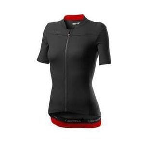 castelli anima 3 short sleeve jersey black red