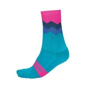 paar endura crest line sokken blauw  roze