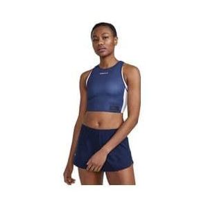 women s craft pro hypervent cropped blue white bra