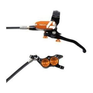 hope tech 4 e4 front disc brake zwart  oranje standaard slang