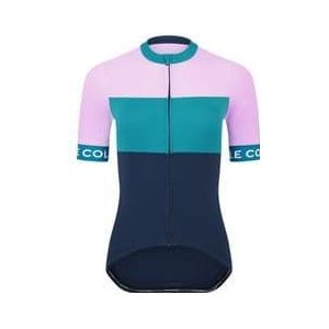 le col sport women s short sleeve jersey blue pink
