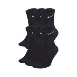 nike everyday cushioned socks  x6  black unisex