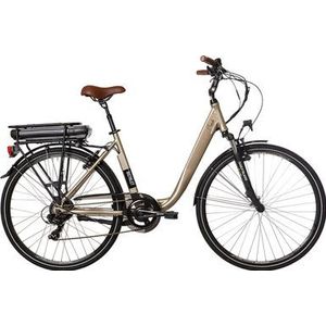 bicyklet claude elektrische stadsfiets shimano tourney 7s 500 wh 700 mm beige bruin