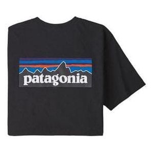 korte mouwen tee shirt patagonia p 6 logo responsibili tee zwart heren