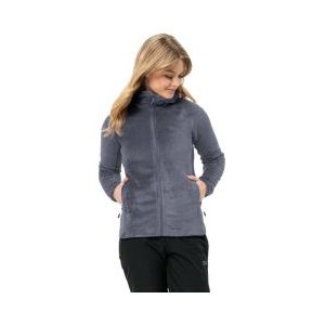 jack wolfskin women s rotwand hooded fz fleece grey