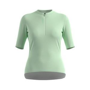 odlo essential 1 2 zip women s jersey met korte mouwen groen