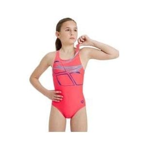 arena swim pro logo kinder 1 delig zwempak rood blauw