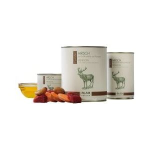 alsa-nature Hirsch mit Süßkartoffel und Maronen, Anzahl: 12 x 200 g, 200 g, Hundefutter nass