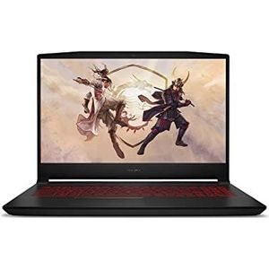 MSI Katana GF66 11UC072XES Gaming-Laptop, 39,6 cm (15,6 Zoll), FHD (Intel Core i7-11800H, 16 GB RAM, 512 GB SSD, GeForce RTX3050 4 GB, kein Betriebssystem), Schwarz, spanische QWERTY-Tastatur