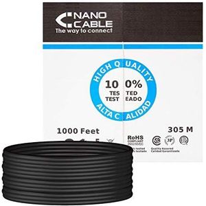 Ethernet-Netzwerkkabel RJ45 Cat.5E UTP für den Außenbereich, Schwarz