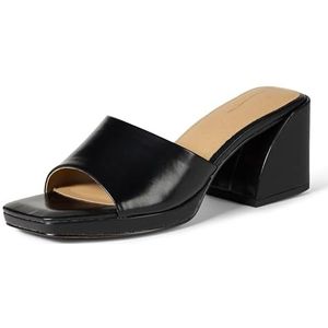 Amazon Essentials Damen Platform Mule Sandals, Schwarzes Kunstleder, 35.5 EU