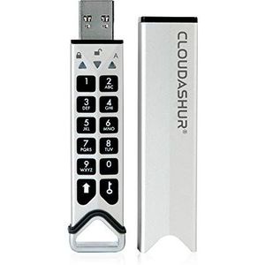 iStorage CloudAshur Hardware Security Module - Password Protected, Dust and Water Resistant, Portable, Military Grade Hardware Encryption - 5 Factor Authentication IS-EM-CA-256
