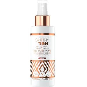 Skinny Tan Tan and Tone Self-Tanning Oil - Spritz, Go and Glow - No Need to Rinse - Hydrating and Toning Formula - for Healthier Looking Skin - Blurs Appearance of Stretch Marks - Dark - 4.9 oz